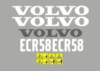 Naklejki oklejenie VOLVO ECR58 Zamiennik