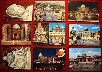 Watykan, Bazylika San Pietro , Papież - pocztówki z lat 60 - 80, 11 sztuk