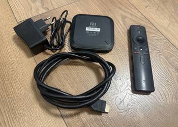 Smart TV Box Xiaomi Mi Box 4K Google TV Netflix YouTube pilot HDMI zasilacz