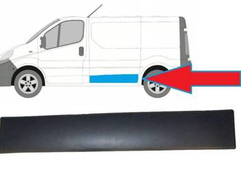 LISTWA LEWA NA BOK RENAULT TRAFIC OPEL VIVARO NISSAN PRIMASTAR 2001 -