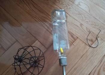 poidełko szklane i paśnik kula metal ,królik, gryzonie
