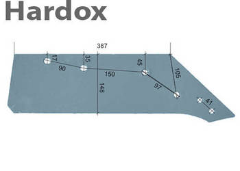 Lemiesz 16 cali 300ha! HARDOX 053088/P do pługa KVERNELAND