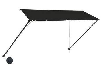 vidaXL Markiza zwijana z LED, 350 x 150 cm, antracytowa(SKU:145919)
