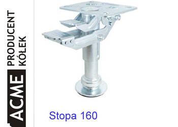 Stopa Blokująca 160 mm Blokada Wózka Zabezpieczenie Hamulec