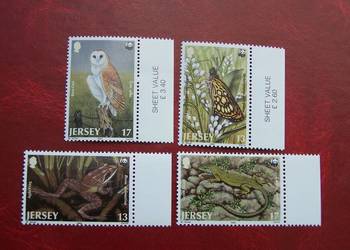 Jersey 1989 MNH Mi. 480/83 Fauna Zwierzęta WWF  a