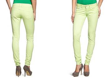spodnie Pepe Jeans Skittle r. 27/32 Dżinsy Rurki limonkowe