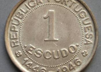 GWINEA PORTUGALSKA 1 ESCUDO 1946 - STAN 1/2