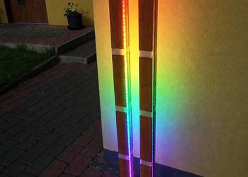 Lampa Drewniana LED RGB 110cm Handmade Pilot Loft Premium