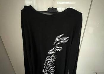 Super czarny sweterek z wzorem Monnari L