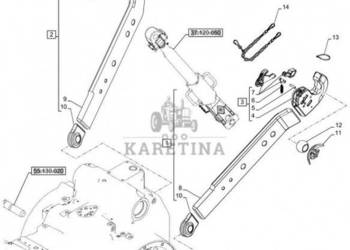 New Holland T6090 T6070 Cięgło dolne 47137104