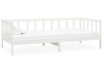 Łóżko dzienne z materacem białe drewno sosnowe 90x200 cm WM-3083610
