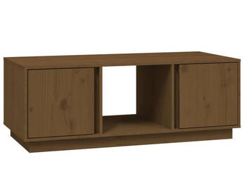 Stolik kawowy miodowy brąz 110x50x40 cm lite drewno sosnowe WM-814427