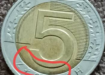 5 Złotych 2025 r. przesuniecie napisu ZŁOTYCH - Błąd