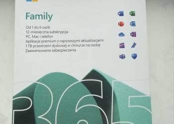 Microsoft 365 Family BOX 12 miesięcy / 1 rok PL/EU