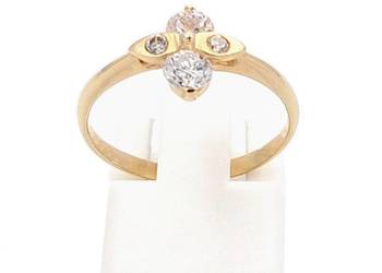 WYPRZEDAŻ !-25% Pierścionek r.12 Złoty pr.585 Glamour Z-687