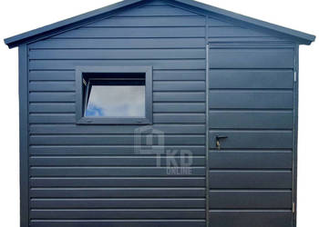 Schowek - Domek Ogrodowy 3x3m Okno Pcv Drzwi Antracyt Dach Dwuspadowy TKD22