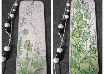 Zakładka do książki rośliny decoupage