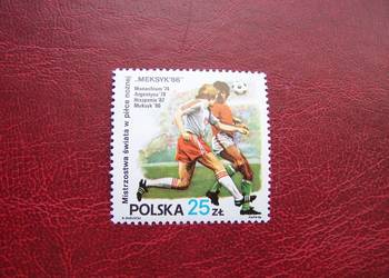 Polska 1986 MNH Mi. 3028 Sport Piłka nożna MŚ Mexico 86