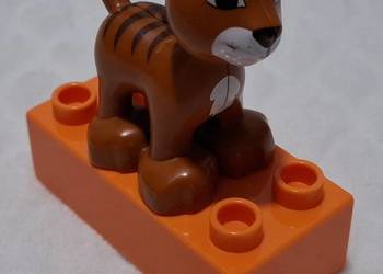 Figurka brązowy kot, kotek, 4,6cm, Lego, 323J1 (Zabawka)