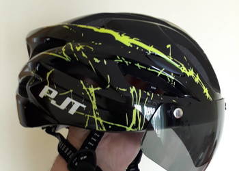 Kask rowerowy z szybką damski męski nowy