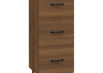 Szafka brązowy dąb 345x34x90 cm materiał drewnopochodny WM-817413