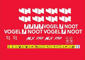 Naklejki Vogel Noot MS 950 na pługi, mocne i odporne