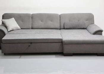 TFE Nowy narożnik funkcjA spania rogówka KANAPa SOFA SZARA tkanina salon