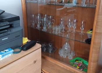 Biblioteczka witrynka antyk PRL meble Swarzędzkie w stylu art deco