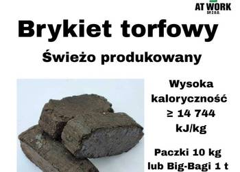 Brykiet torfowy workowany/Big Bag, 460 zł/tona z dowozem