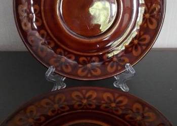 Spodki kokardka, porcelit Pruszków