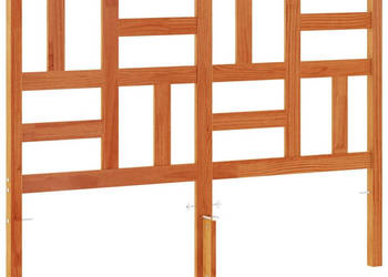 Wezgłowie do łóżka woskowy brąz 150 cm lite drewno sosnowe WM-844262