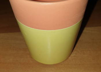 Osłonka, doniczka gliniana, ceramiczna, szkliwiona