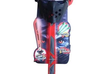 Miecz Świetlny Ninja Światło Dźwięk Strzelający Strzałkami Maska Na Prezent