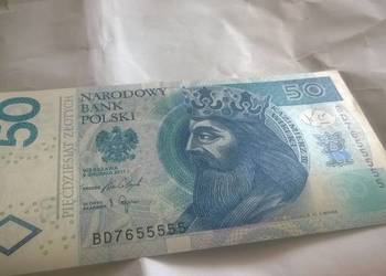 banknot kolekcjonerski BD 7655555