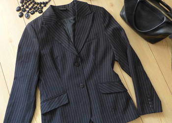 C&A brytyjski żakiet dopasowana marynarka w prążki 38 M ZARA