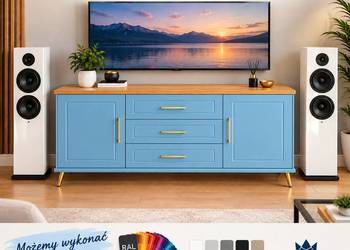 Komoda LONDYN 180`(2d-3s) Baby Blue Naturalny BLAT Dąb BEKAS Producent