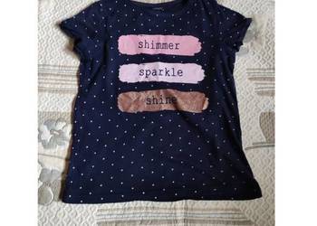 koszulka brokat dla dziewczynki modna stylowa bluzka koszula t-shirt