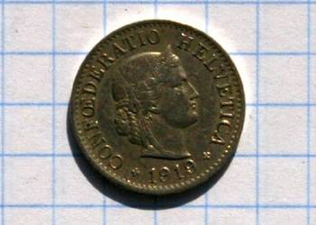 5 RAPPÓW ( 5 CENTYMÓW ) 1919 ROK - SZWAJCARIA