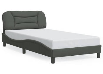 Rama łóżka bez materaca ciemnoszare obita tkaniną 100x200 cm WM-3207752