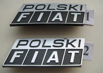 Emblemat logo znaczek POLSKI FIAT. NOWY ORYGINAŁ Polski Fiat 126p przód