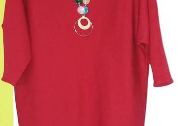 S Ciemnoczerwona sukienka o kroju nietoperza Mohito