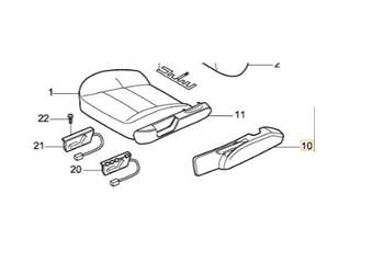 VOLVO S60 S80 V70 XC70 oslona fotela pasazera OE