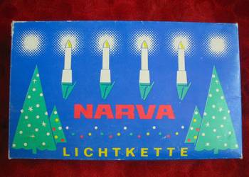 Lampki choinkowe Narva - sprawne 10 sztuk - relikt PRL i DDR