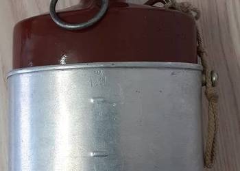 1911 r. Szwajcarska Manierka Wojskowa + Kubek Aluminiowy