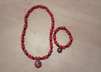 Naszyjnik + bransoletka dla dziewczynki Miraculum Biedronka