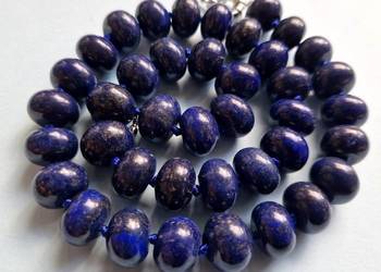 LAPIS LAZULI LAZURYT NASZYJNIK Z PIRYTEM