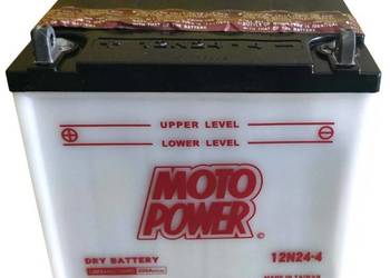 Akumulator motocyklowy 24Ah 200A MotoPower 12N24-4 12V  L+