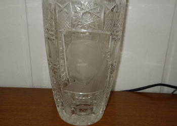 Flakon kryształowy zdobiony retro PRL z Papieżem Janem Pawłem II