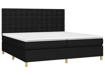 Łóżko z Materacem Kontynentalne Czarne Do Sypialni 200 x 200 cm WM-3135783