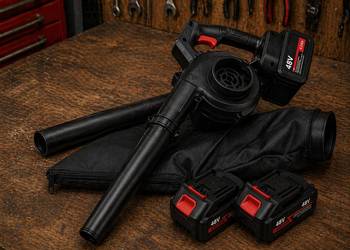 Dmuchawa akumulatorowa 2w1 odkurzacz do liści 48V 2 baterie